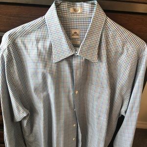 Peter Millar plaid XL button down collar